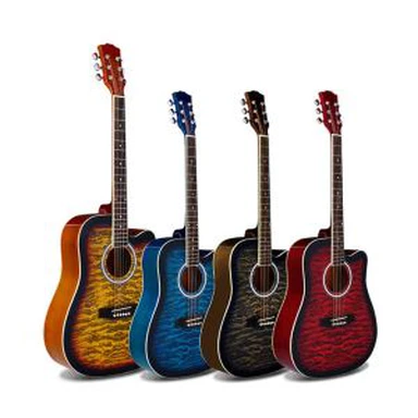 Flame Decal Akustisk gitar for nybegynnere